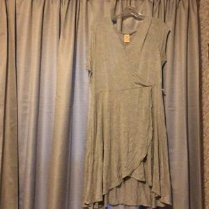 grey summer flowy dress